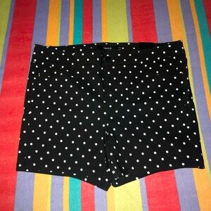 Black Polka Dot High Rise Short